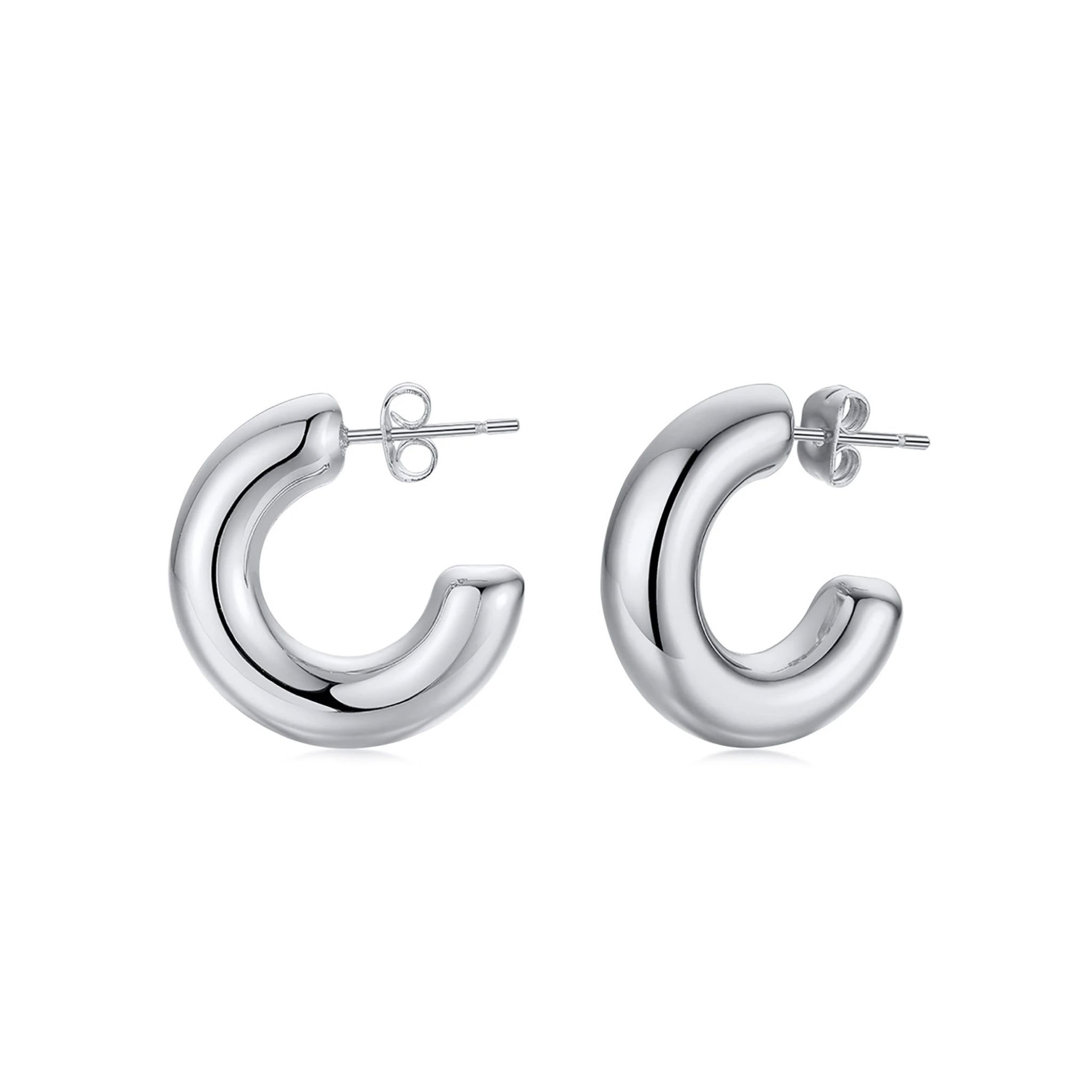 Duska silver earring