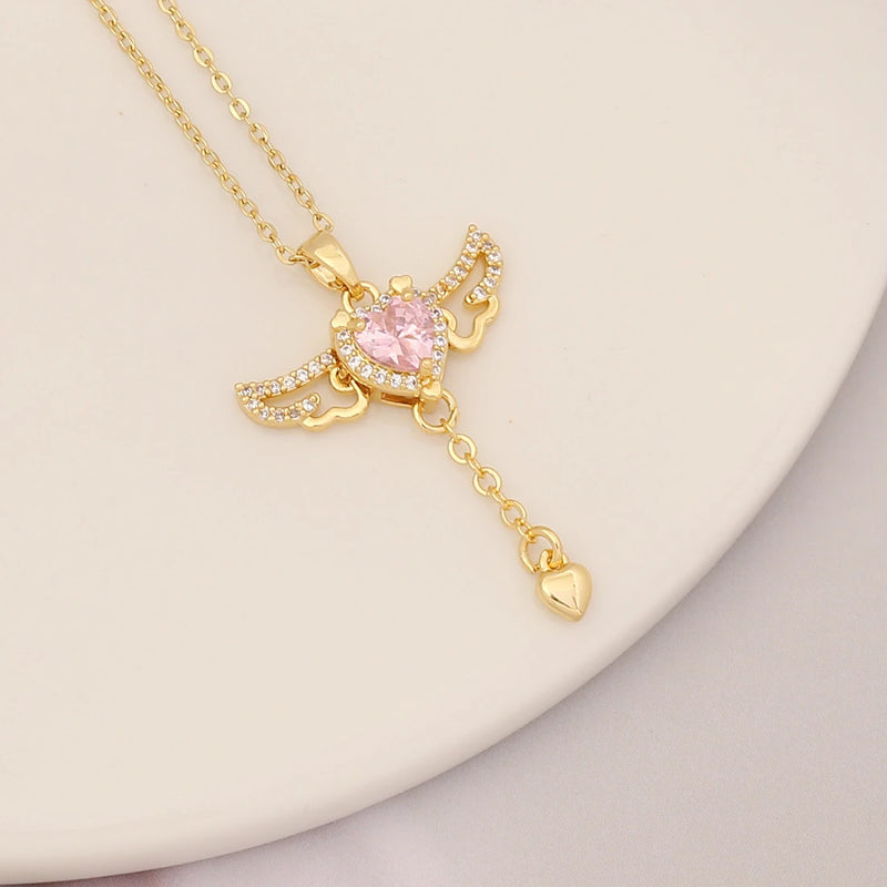 14 K Gold Plated - Angel Necklace