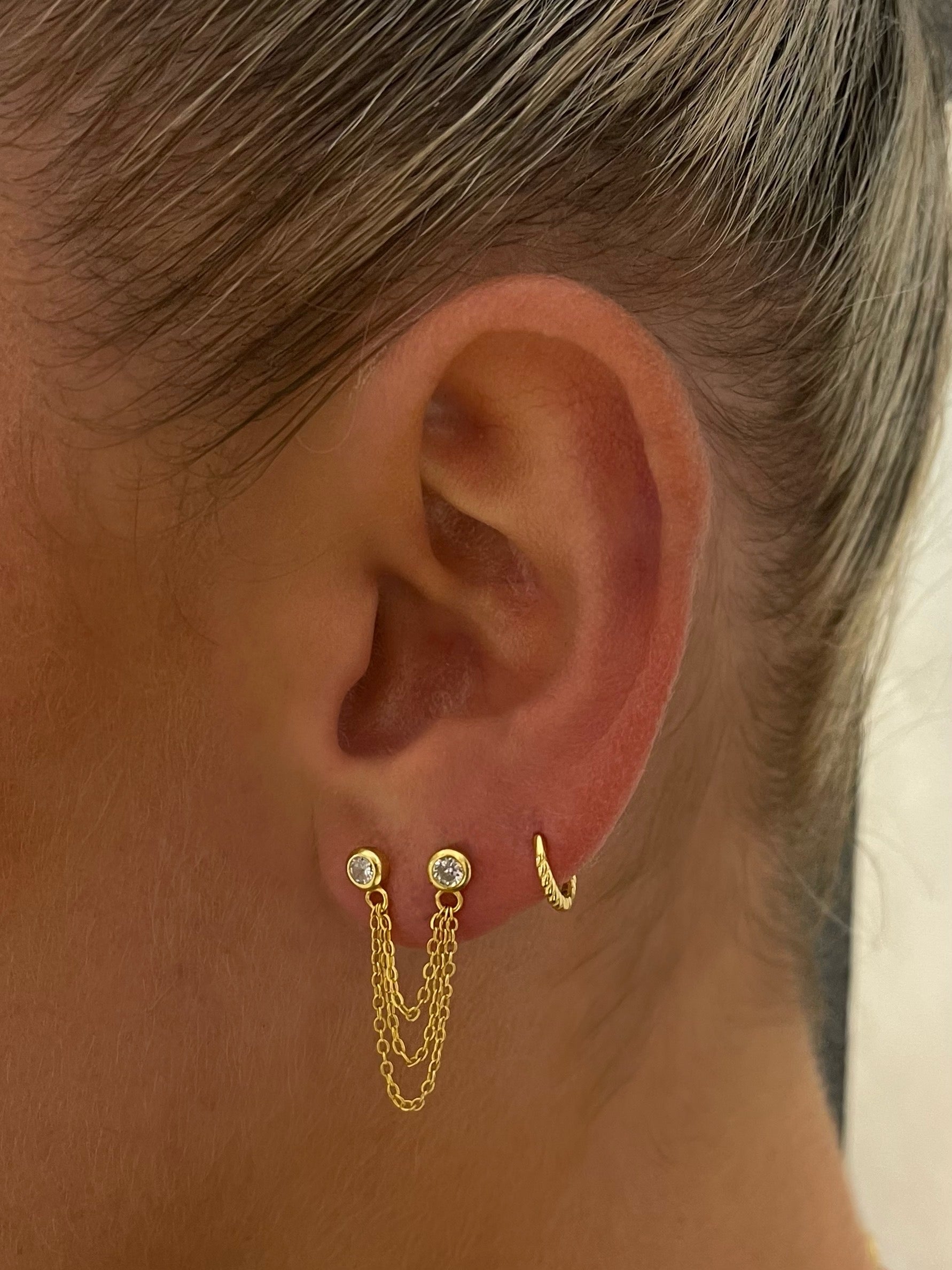 Irie double stud earrings